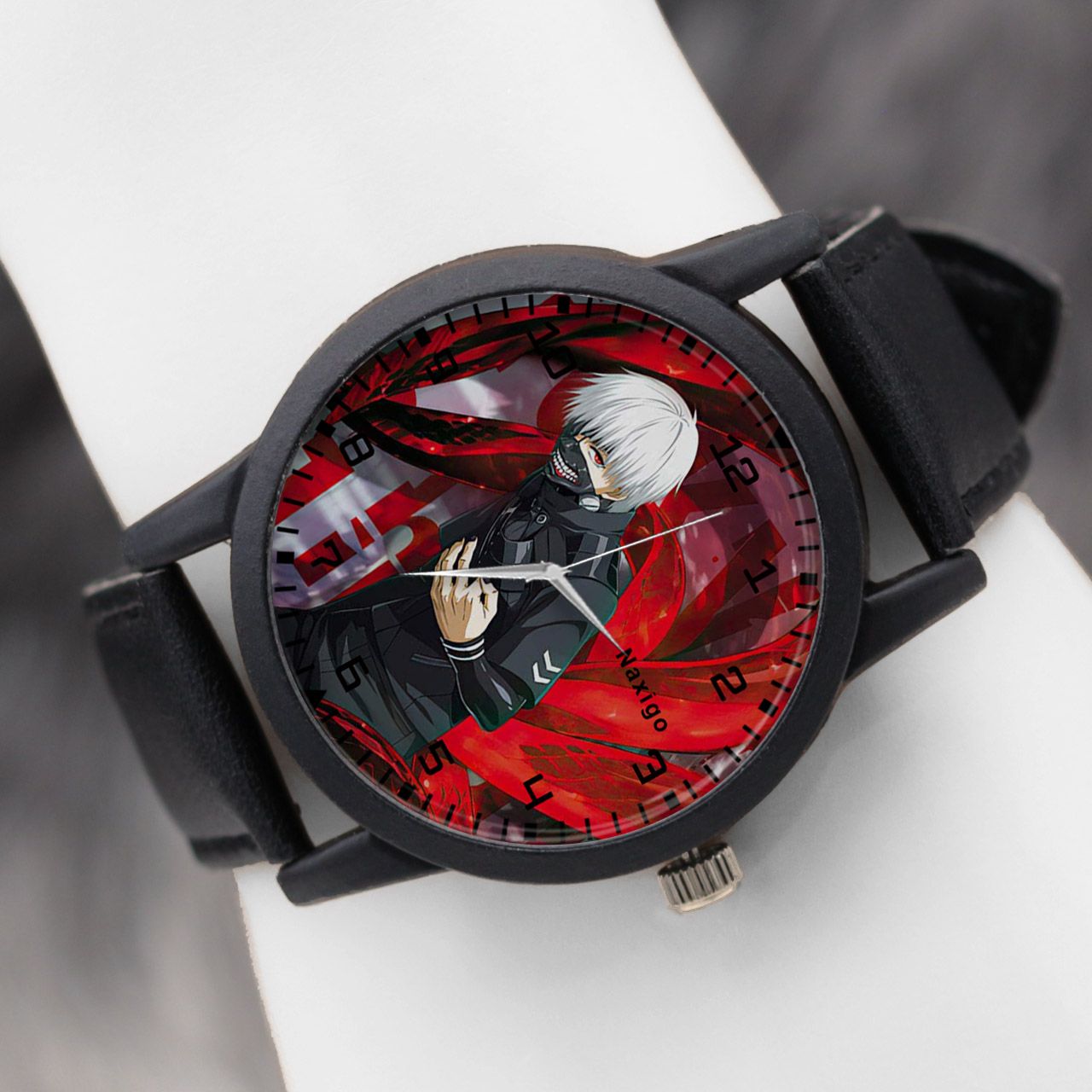 ساعت مچی عقربه ای ناکسیگو مدل انیمه Tokyo Ghoul کد LF6808 -  - 5