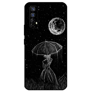 Megafone Girl and Moon 1369 Cover For Realme 7