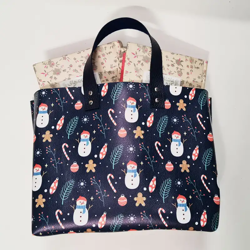 ساک هدیه طرح آدم برفی کریسمس مدل GBA121304