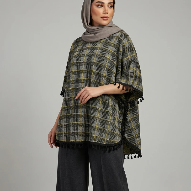 پانچو روی باسن زنانه مدل لومینا کد 205