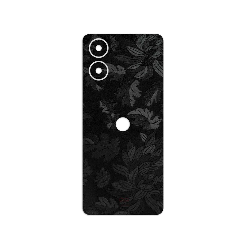 برچسب پوششی ماهوت مدل Black-Wildflower مناسب برای گوشی موبایل موتورولا Moto G04