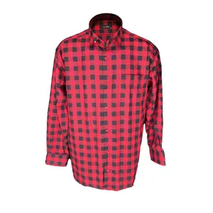 پیراهن مردانه مدل چهارخانه رنگ قرمز