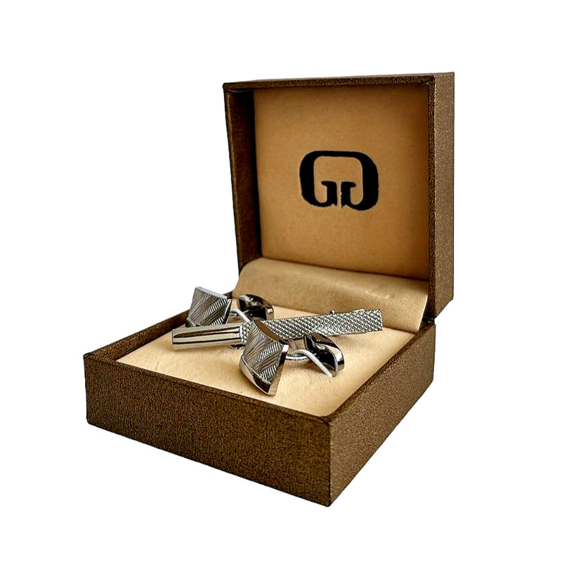 ست دکمه سردست و گیره کراوات مردانه مدل a2002