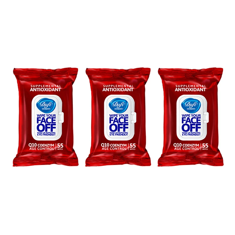 دستمال مرطوب دافی مدل ANTIOXIDANT مجموعه ۳ عددی