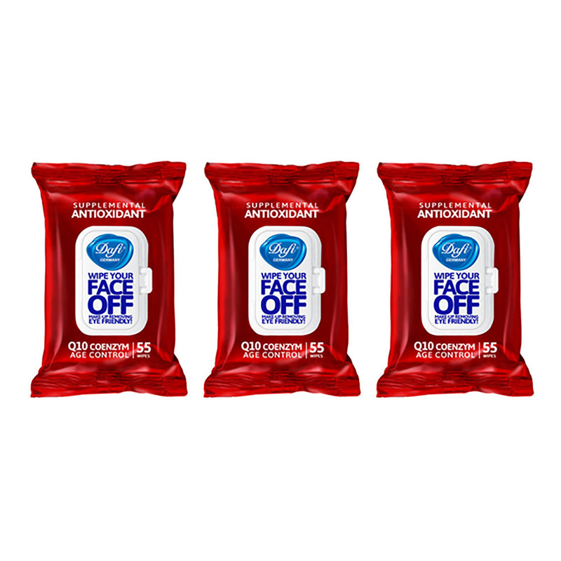 دستمال مرطوب دافی مدل ANTIOXIDANT مجموعه ۳ عددی