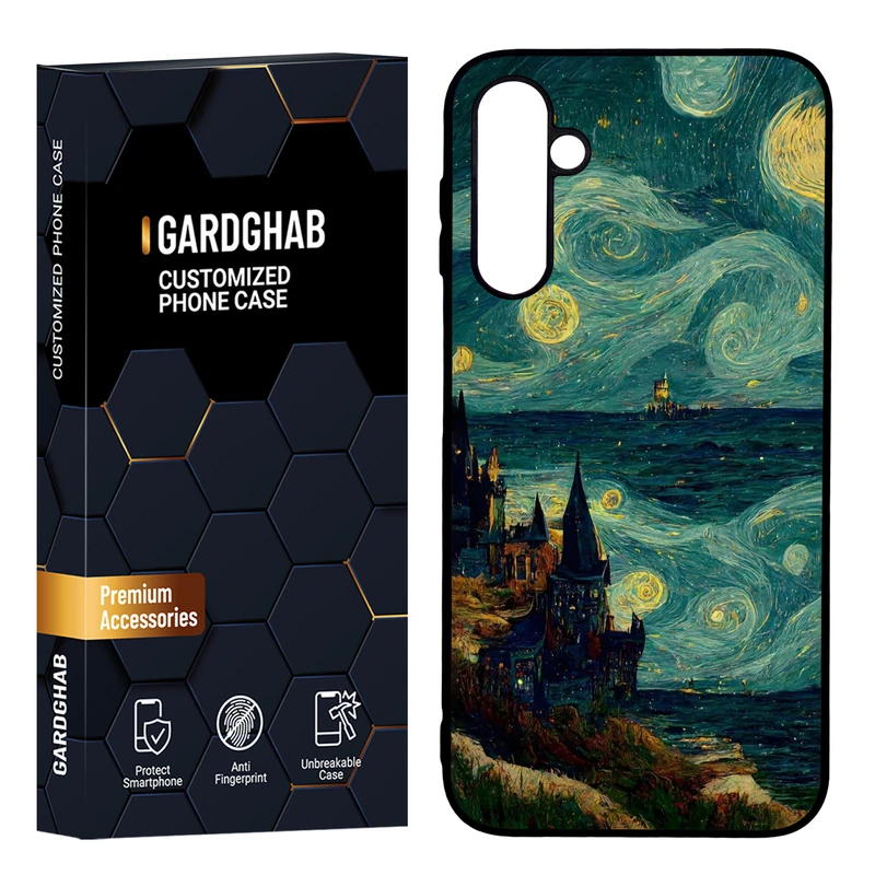   کاور گارد قاب مدل پشت گلس هنری مناسب برای گوشی موبایل سامسونگ Galaxy A24