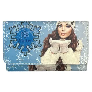 کیف پول دخترانه مدل دختر زمستان کد KZD-0184