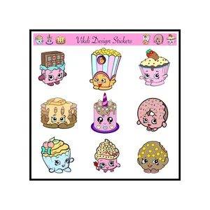 برچسب مدل کیک و شیرینی خوشمزه kawaii 