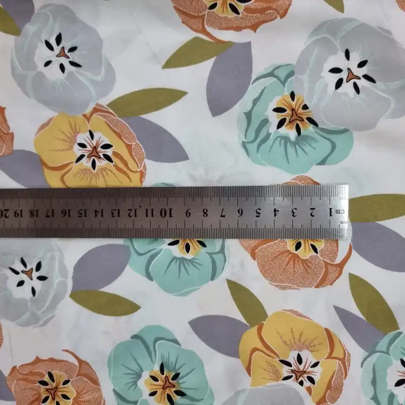 پارچه لباس مدل کودری نخی طرح بهار کد A