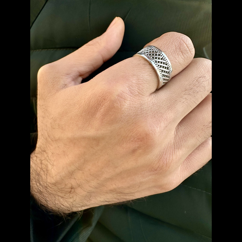 انگشتر نقره مردانه مدل 7999 انگشتر نقره مردانه مدل 7999