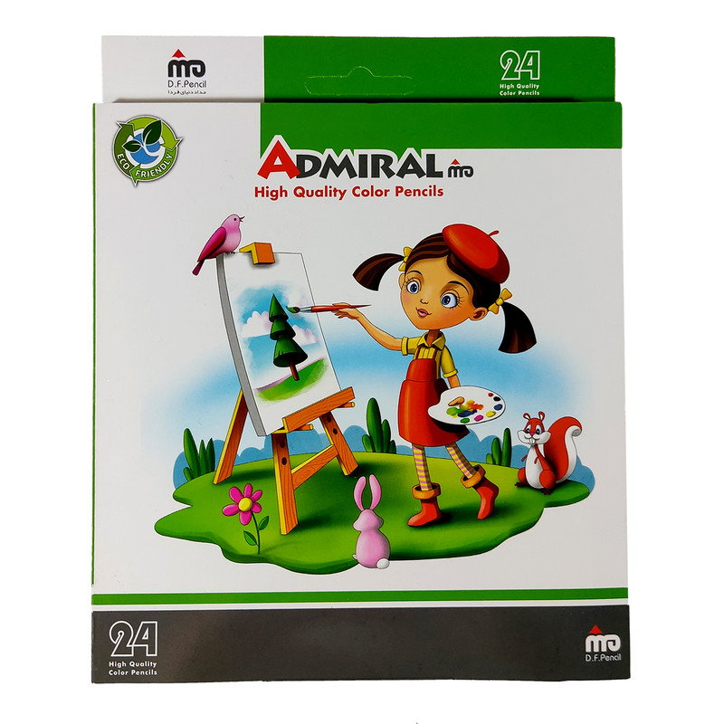 مداد رنگی 24 رنگ آدمیرال کد 761C طرح Paint Girl