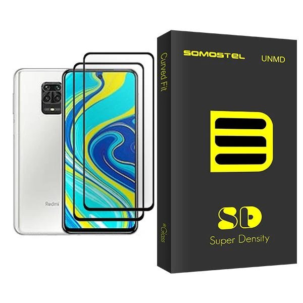محافظ صفحه نمایش سوماستل مدل SD Glass MIX002 مناسب برای گوشی موبایل شیائومی Redmi Note 9S بسته دو عددی