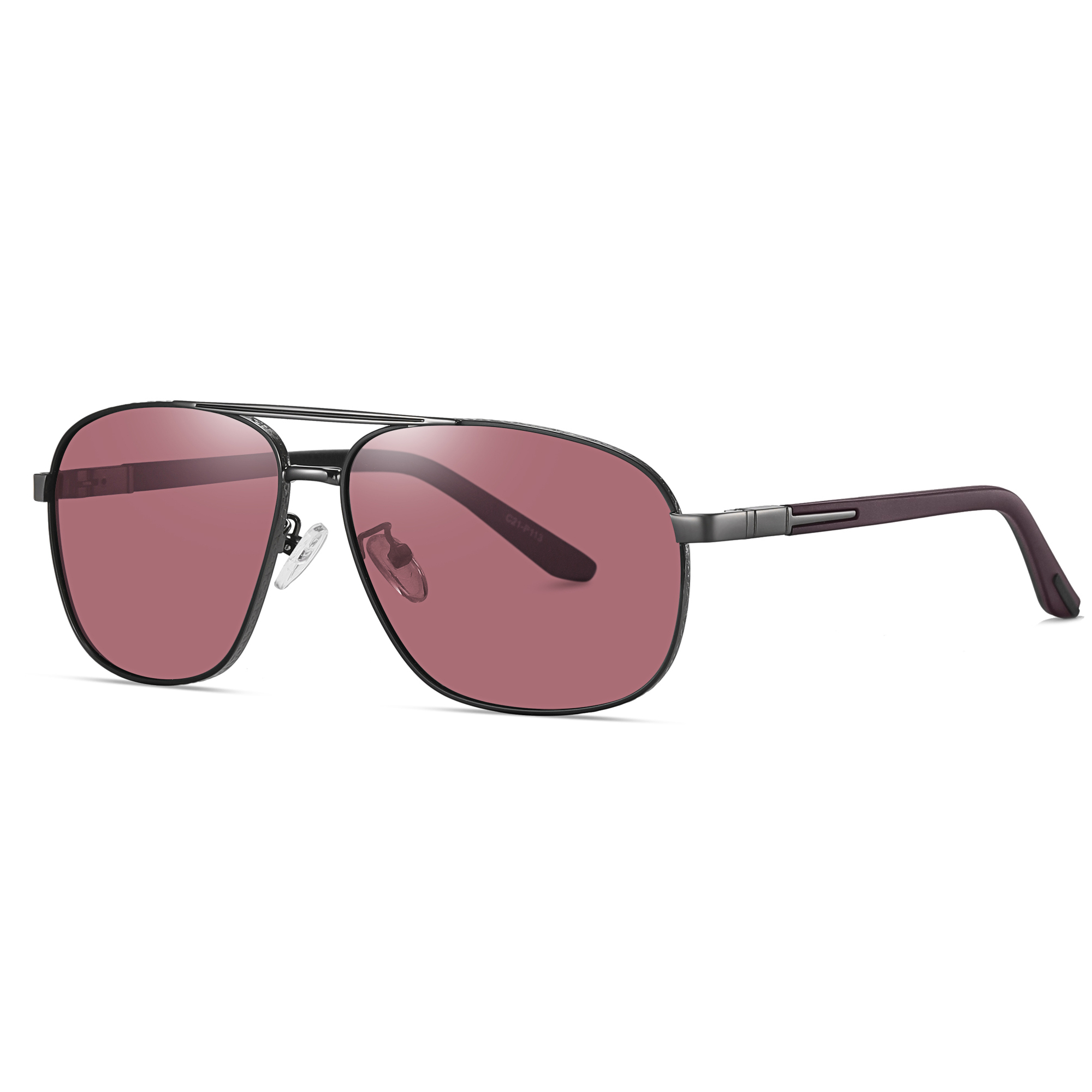 عینک شب مردانه مدل 6306C21-P39 Polarized Maroon