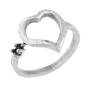 انگشتر نقره زنانه طرح قلب مدل 15146