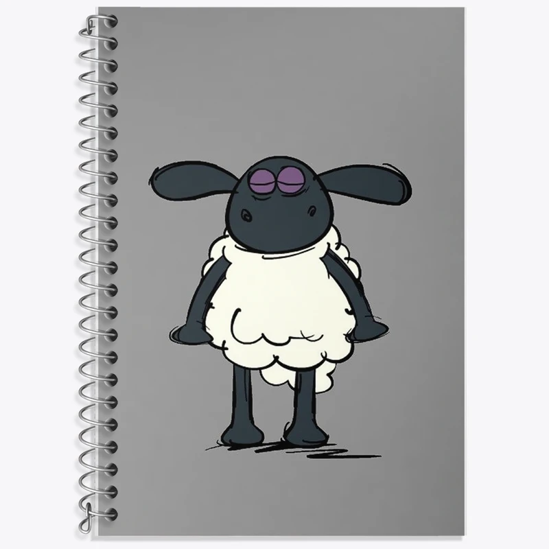 دفتر زبان 50 برگ خندالو مدل دو خط طرح بره ناقلا کد F1621