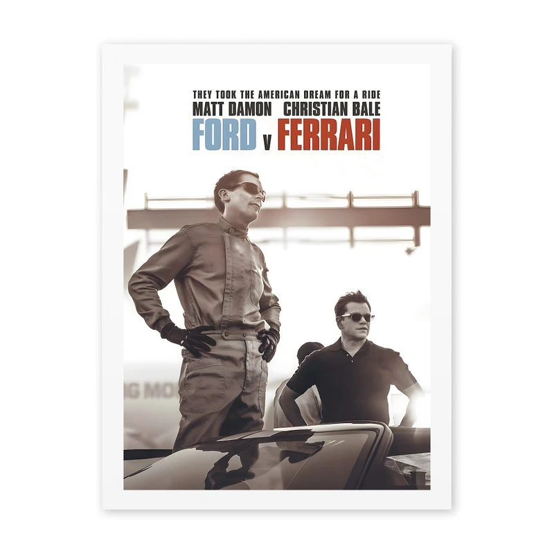تابلو مدل دکوراتیو طرح فورد فراری کد 1179 فریم سفید