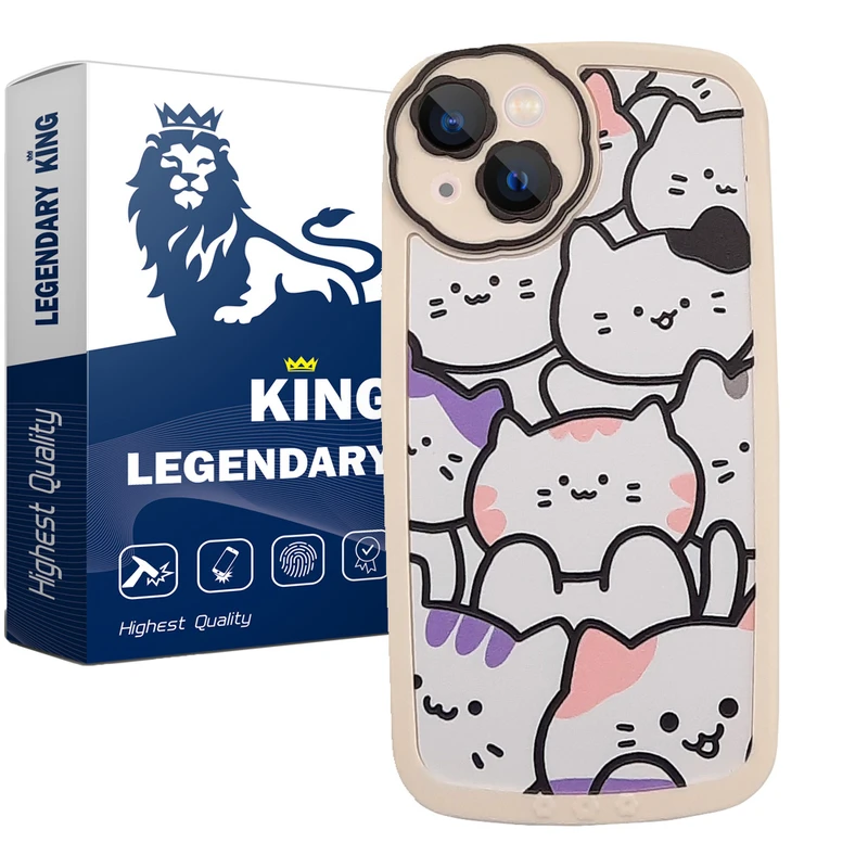 کاور لجندری کینگ مدل گربه ها مناسب برای گوشی موبایل  اپل iPhone 14 Plus