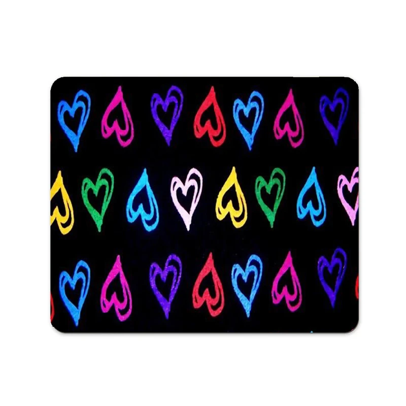 ماوس پد پاد آفرین طرح قلب های رنگی کد 719 سایز 19*24 سانتی متر