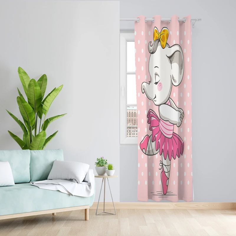 پرده طرح کودک مدل مخمل پانچی کد 2307 z سایز 140x200 سانتی متر