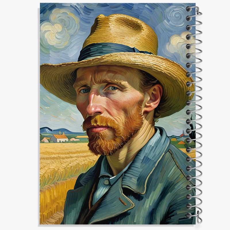 دفتر مشق 100 برگ خندالو طرح ونسان ونگوگ کد N5126