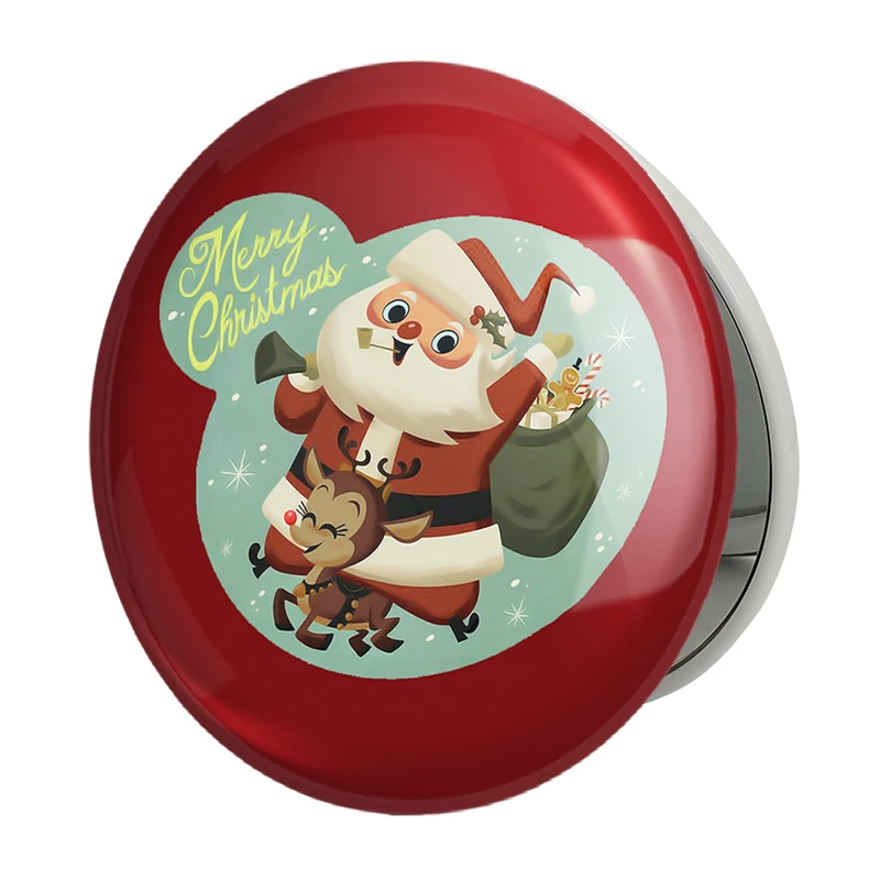 آینه جیبی خندالو طرح کریسمس Christmas مدل تاشو کد 22144 