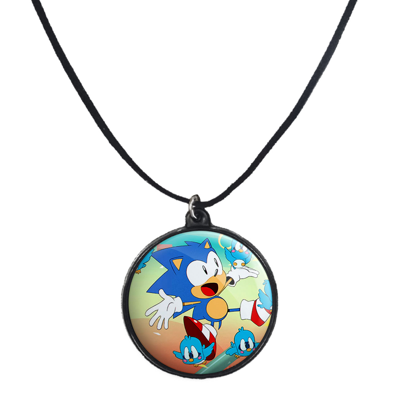 گردنبند پرمانه طرح سونیک کد pmb.14909 مدل دو طرفه