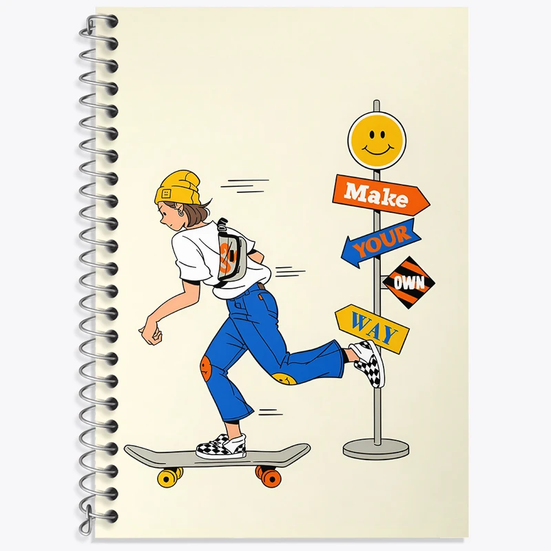 دفتر زبان 50 برگ خندالو مدل دو خط طرح دخترانه کد N3255