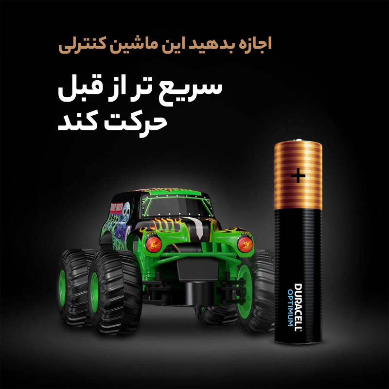 باتری نیم قلمی دوراسل مدل آلکالاین Optimum بسته چهار عددی
