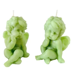 شمع دست ساز مدل فرشته مجموعه 2 عددی