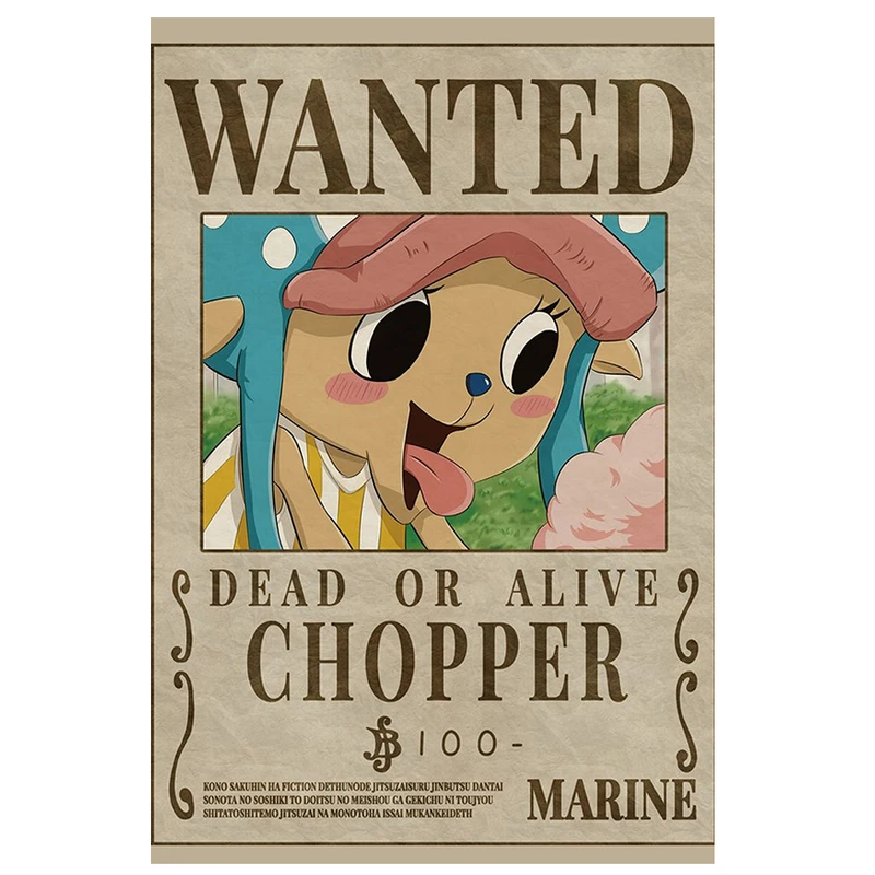 پوستر مدل تحت تعقیب انیمه وان پیس One piece طرح چوپر Chopper کد 920