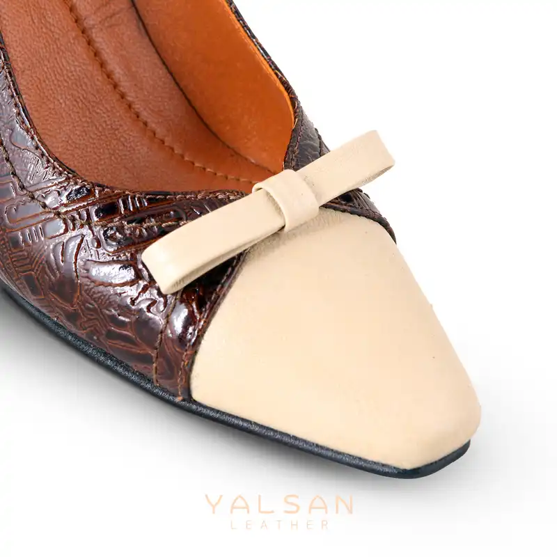 کفش زنانه چرم یلسان مدل کلوئه کد CLP-648-asl