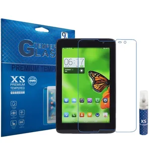 محافظ صفحه نمایش شیشه ای ایکس اس مدل تمپرد مناسب برای تبلت لنوو A8-50 A5500 به همراه اسپری پاک کننده صفحه XS