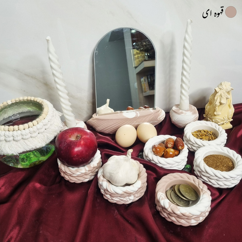 مجموعه ظروف هفت سین 10 پارچه مدل جانان