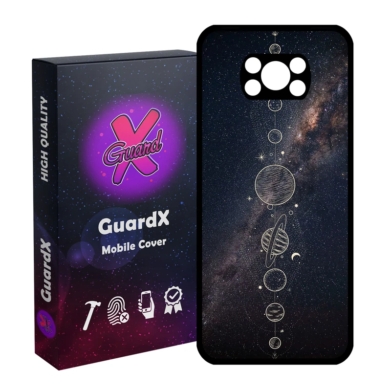 کاور گارد ایکس طرح Galaxy مدل Glass10724 مناسب برای گوشی موبایل شیائومی Poco X3 NFC/Poco X3/Poco X3 Pro