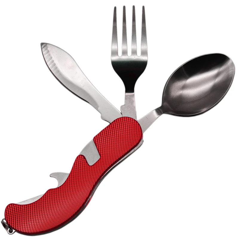 ست قاشق و چنگال چهار کاره مسافرتی مدل 1342/1