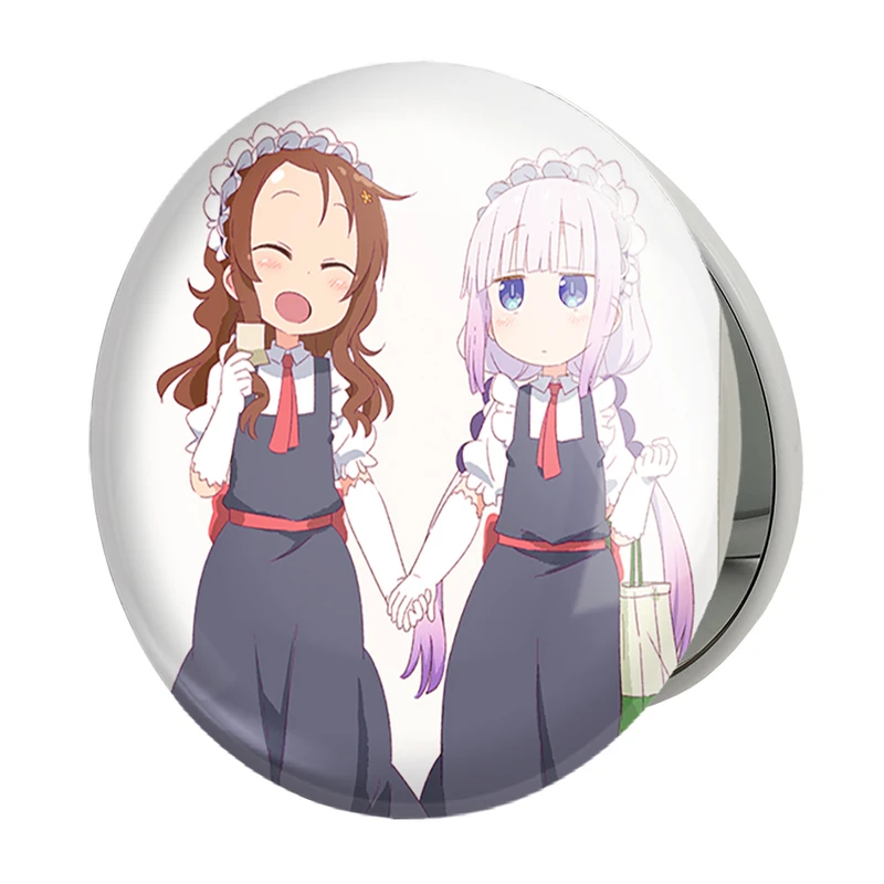 آینه جیبی خندالو طرح سایکاوا و کانا انیمه اژدهای خدمتکار کوبایاشی مدل تاشو کد 36309