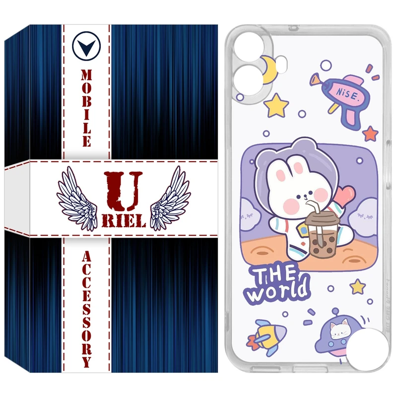 کاور یوریل مدل Clear کد 8 طرح خرگوش فضانورد مناسب برای گوشی موبایل ناتینگ فون Nothing CMF Phone 1