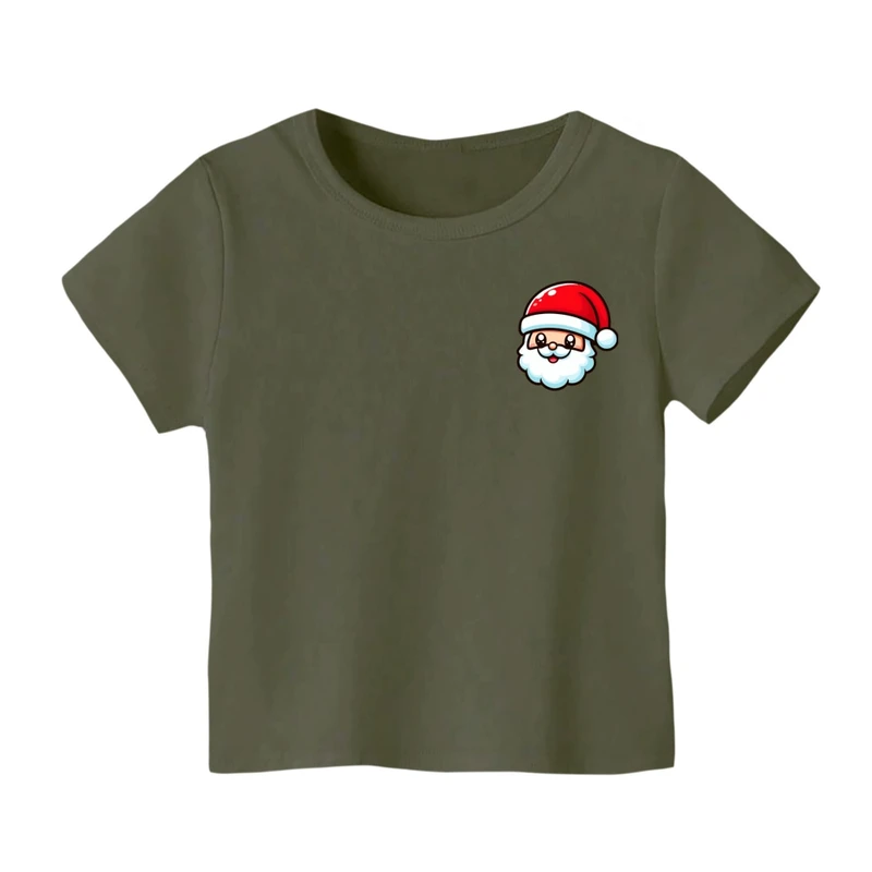 تی شرت آستین کوتاه بچگانه مدل بابانوئل کریسمس کد 24