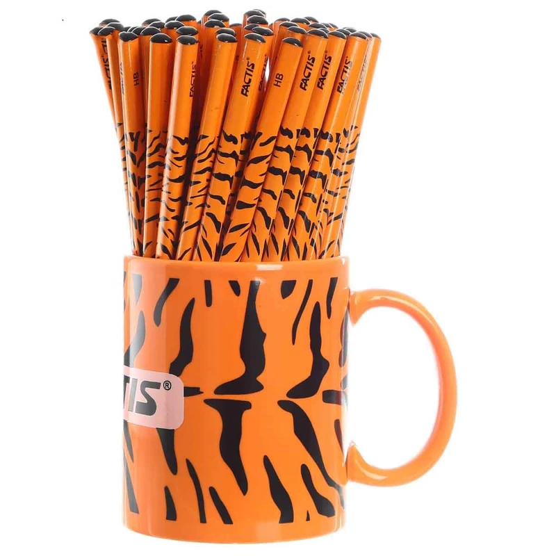 مداد مشکی فکتیس طرح cheetah بسته 72 عددی
