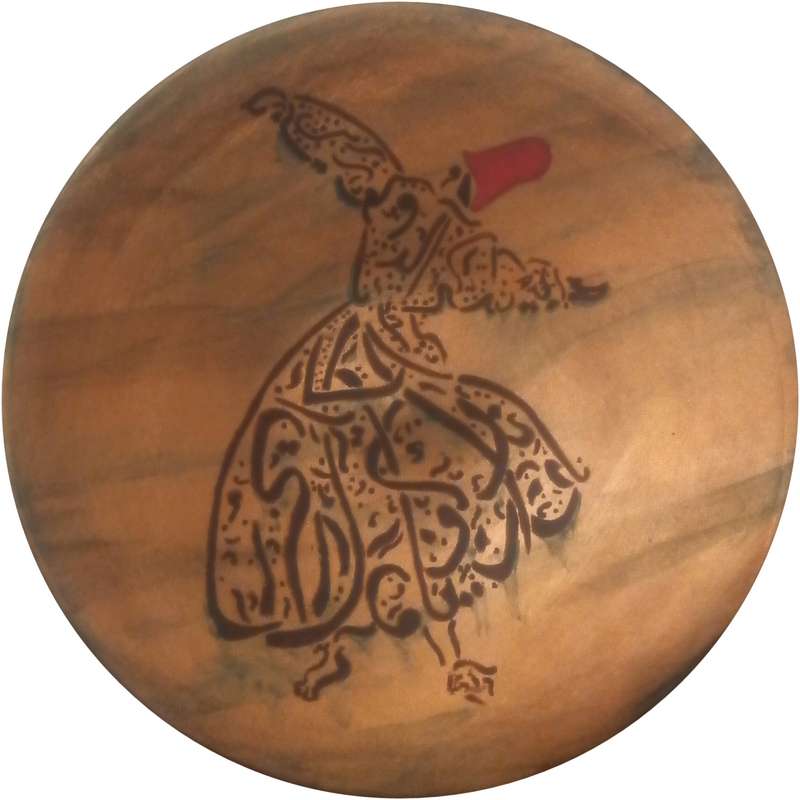 بشقاب دیوارکوب سفالی طرح رقص سما مدل 111