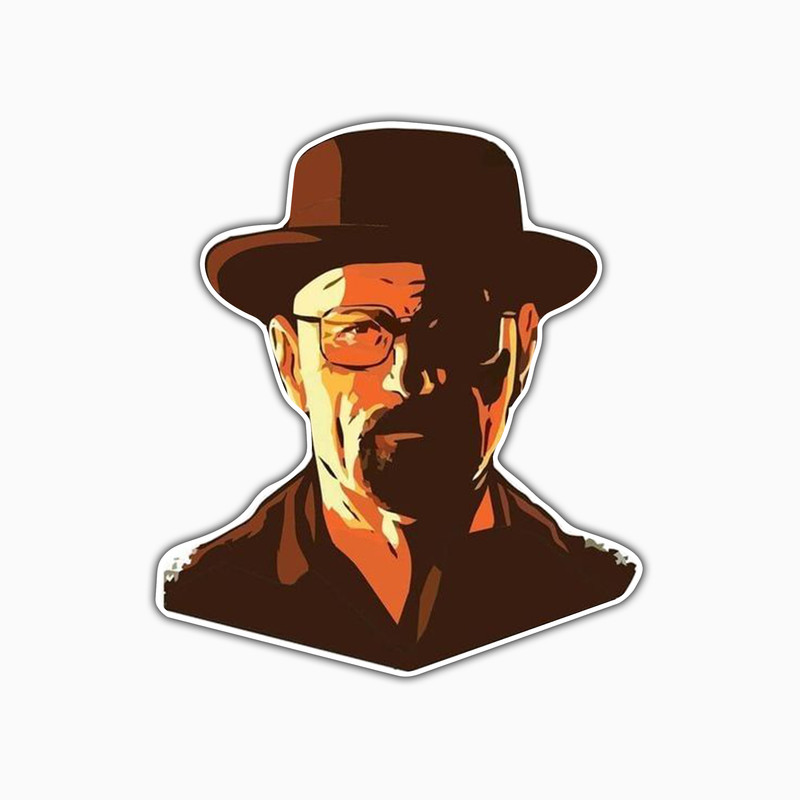 استیکر لپ تاپ و موبایل بووم طرح سریال Breaking Bad مدل Walter White2 کد WR27