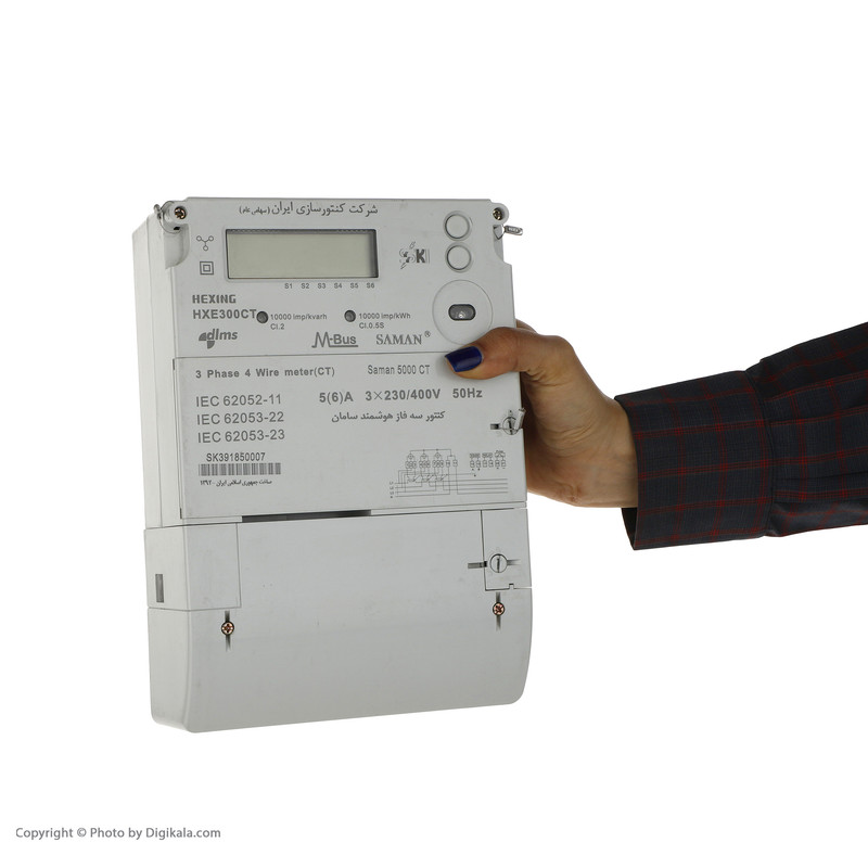 کنتور فرعی برق سه فاز شرکت کنتورسازی ایران مدل Saman 5000 DC