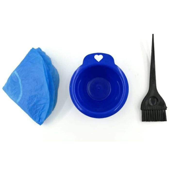 کاسه رنگ مو مدل قلب به همراه برس رنگ مو مدل SH30 و کلاه رنگ مو مدل 001