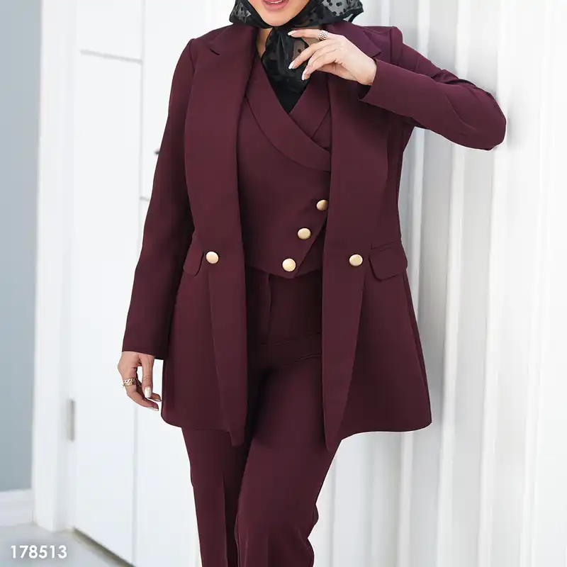 ست 3 تکه لباس زنانه السانا مدل تندیس کد 178513