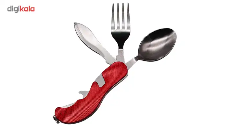 ست قاشق و چنگال چهار کاره مسافرتی مدل 1342/1