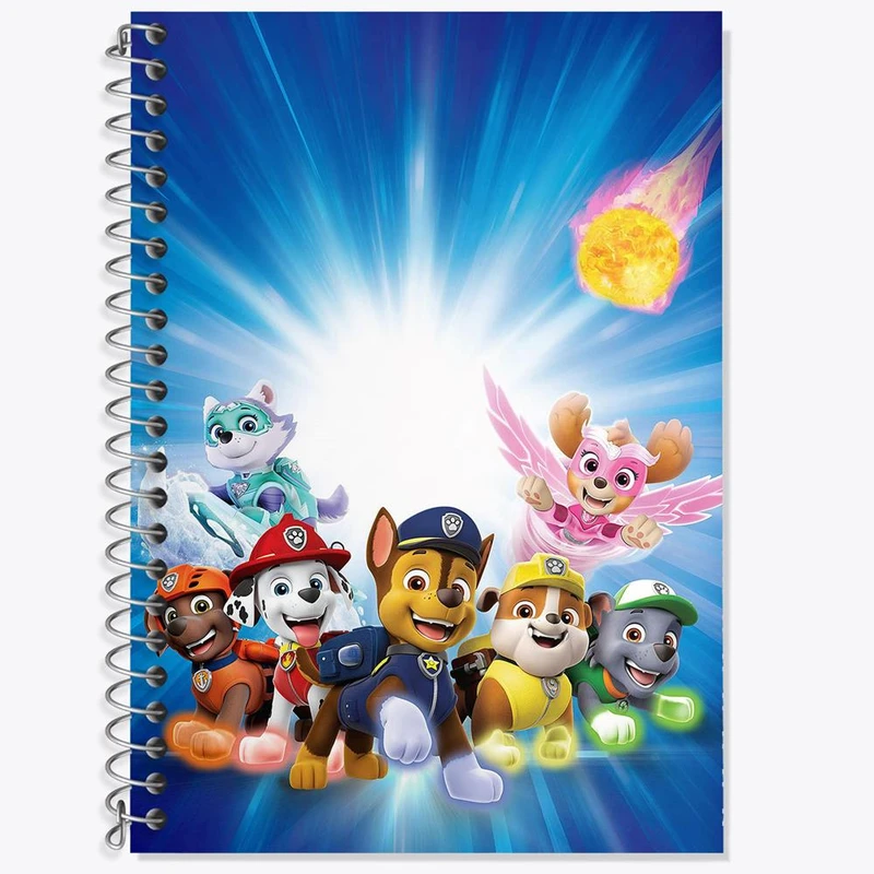 دفتر زبان 50 برگ خندالو مدل دو خط طرح سگ های نگهبان Paw Patrol کد 4730