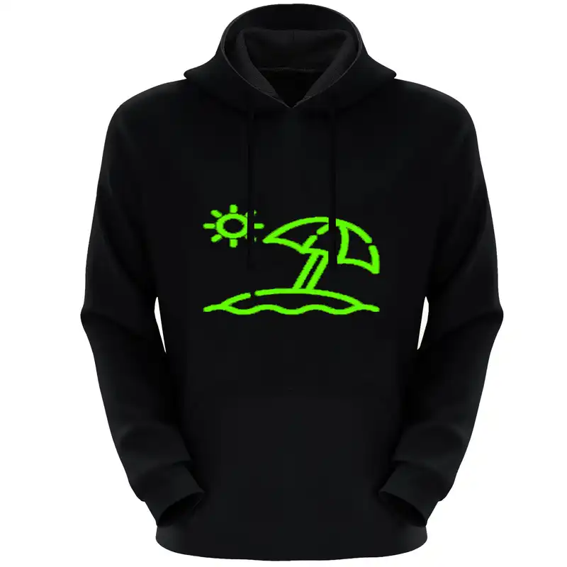 هودی زنانه مدل ساحل E1146 رنگ مشکی