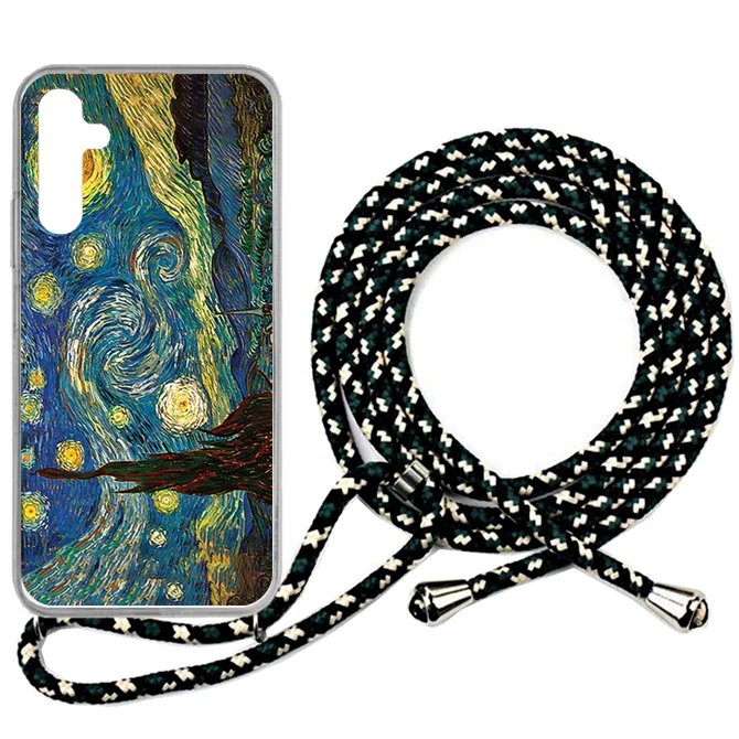 کاور طرح Starry مناسب برای گوشی موبایل سامسونگ  Galaxy A54 به همراه بند