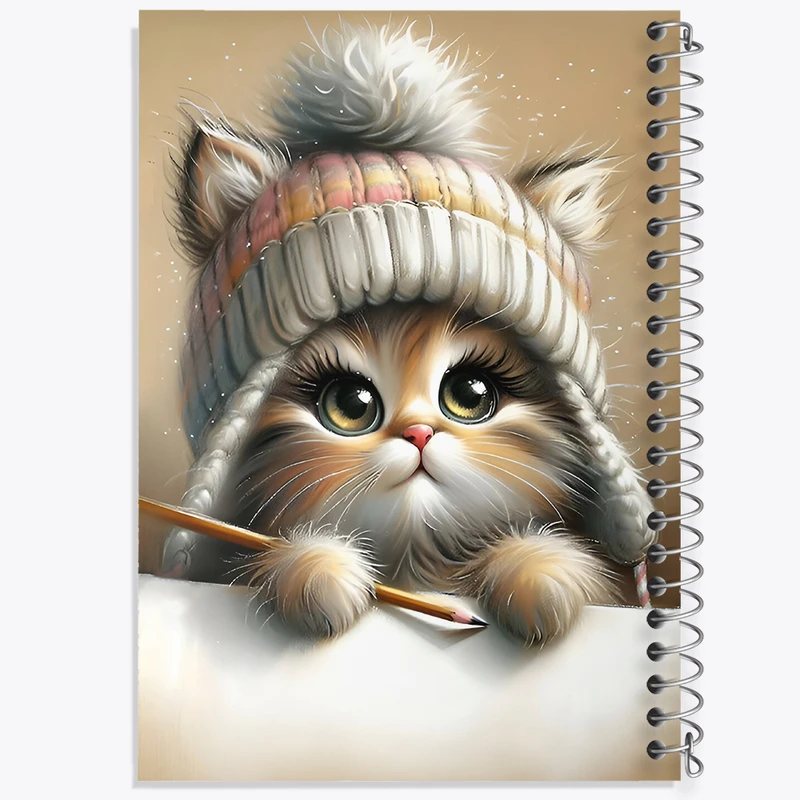 دفتر شطرنجی 50 برگ خندالو طرح گربه ملوس کد F7152