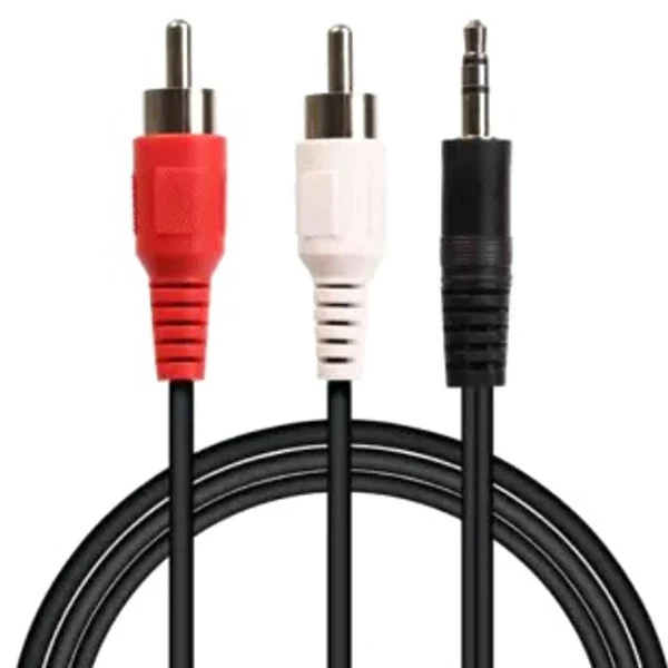 کابل تبدیل جک 3.5 میلی متری به RCA دی-نت مدل DT-Sound-1*2 به طول 3 متر